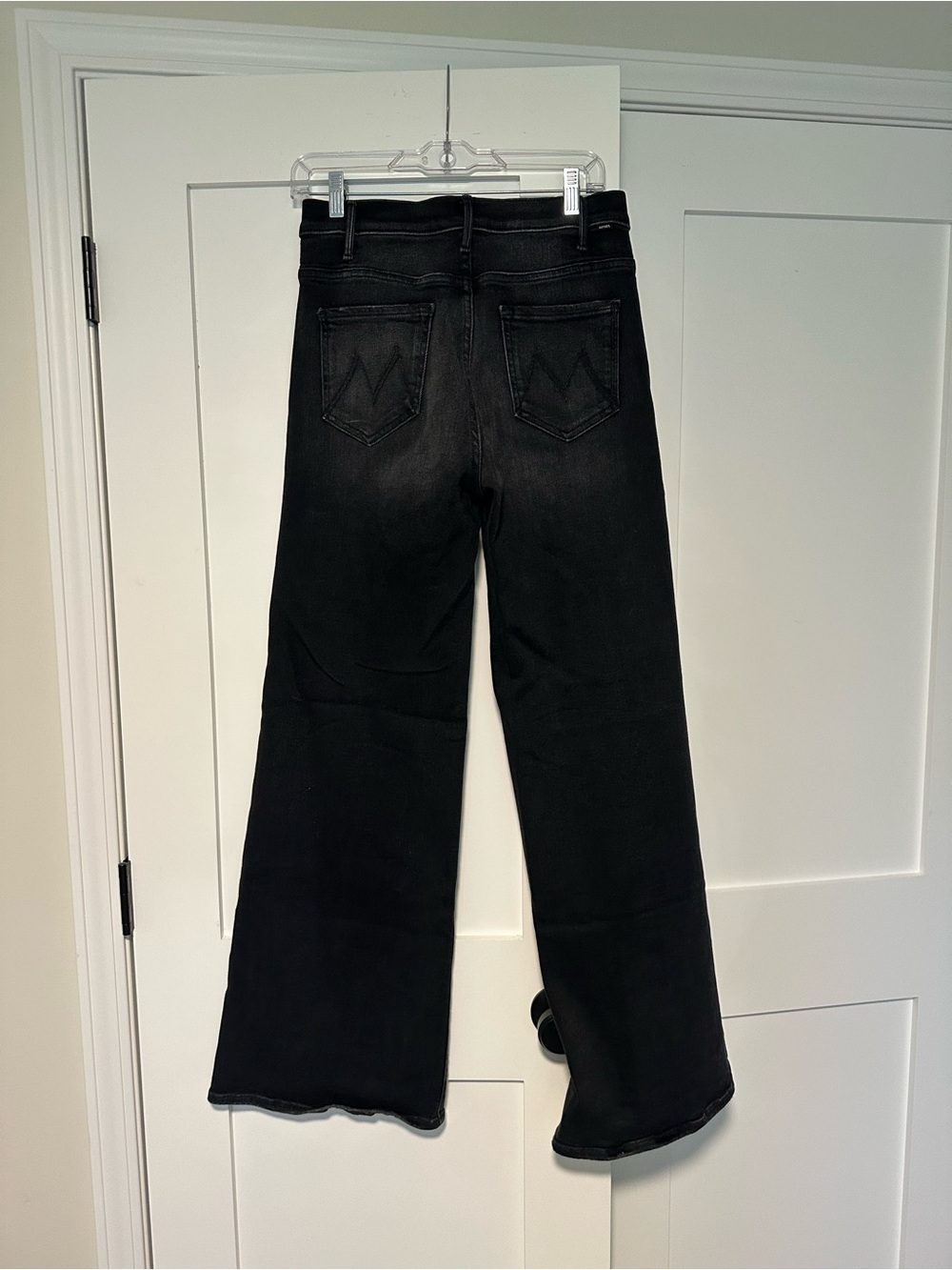 MOTHER Black High-Rise Wide-Leg Jeans - Picture 2 of 5